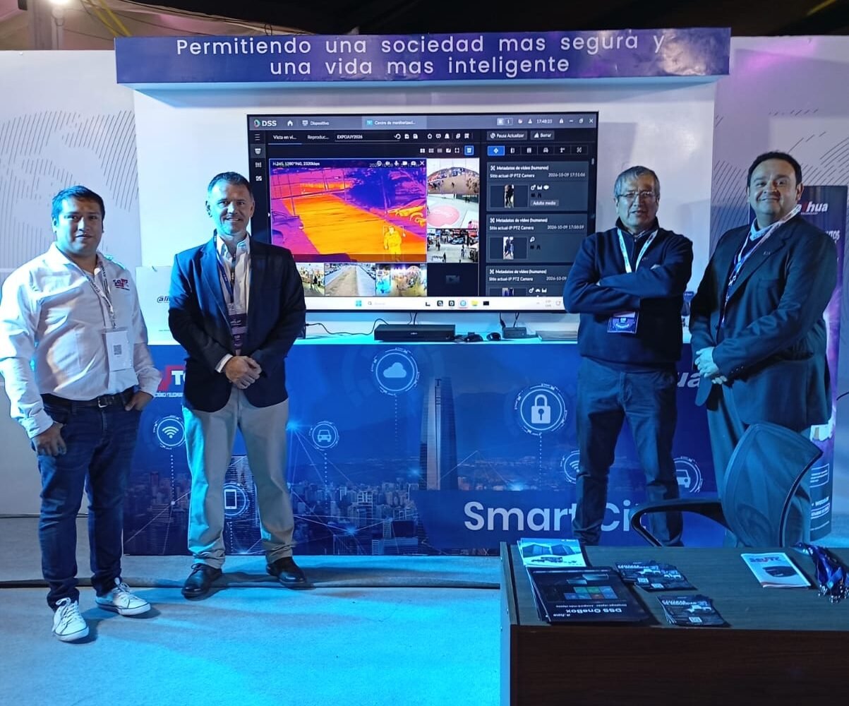 Equipo de SEYTC junto a representantes de DAHUA en ExpoJuy 2026